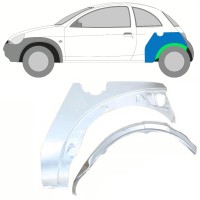 Binnen + buiten reparatiepaneel achter spatbord voor Ford KA 1996-2008 / Links / Set 10776