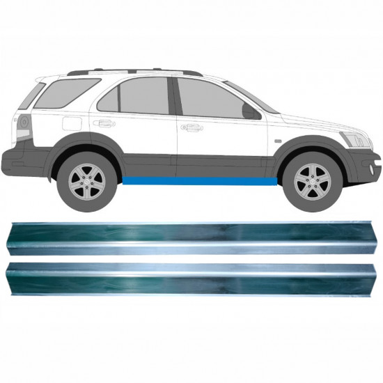 Reparatie dorpel voor Kia Sorento 2002-2009 / Links = Rechts (symmetrisch) / Set 10387