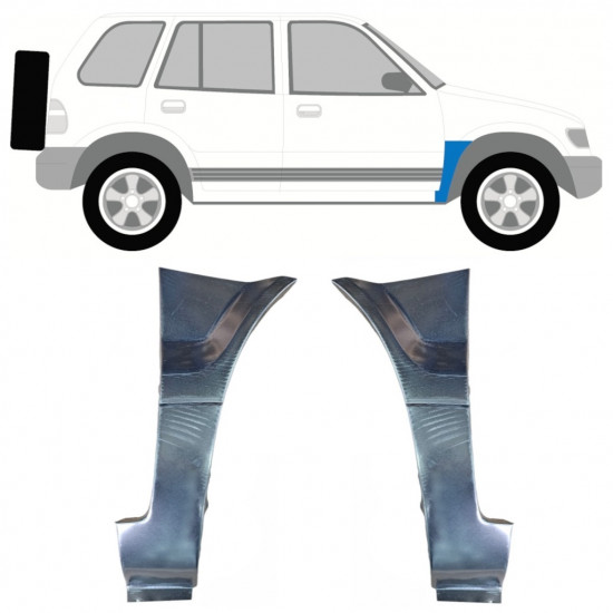 Reparatiepaneel voorspatbord voor Kia Sportage 1994-2002 / Links + Rechts / Set 9978