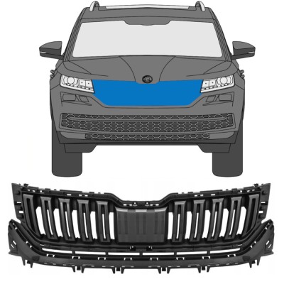 Grill voor Skoda Kodiaq 2016-2021 16202