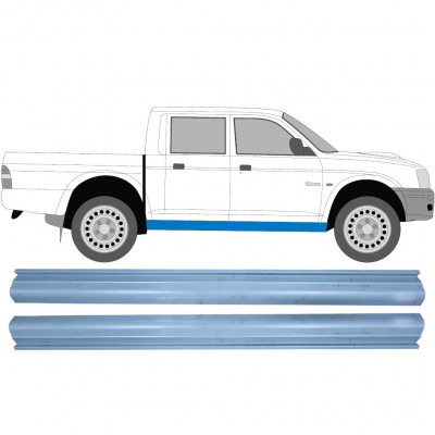 Reparatie dorpel voor Mitsubishi L200 1996-2007 / Links = Rechts (symmetrisch) / Set 9593