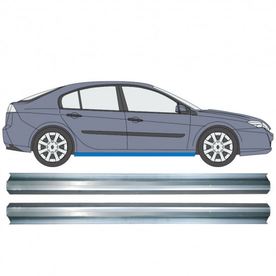 Reparatie dorpel voor Renault Laguna III 2008-2015 / Links = Rechts (symmetrisch) / Set 10556