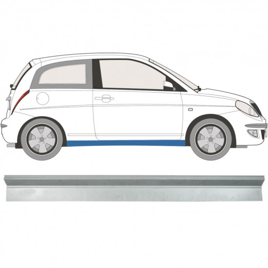 LANCIA YPSILON 2003-2011 DORPEL REPARATIEPANEEL / RECHTS = LINKS