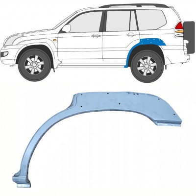 Reparatiepaneel achter spatbord met gat voor Toyota Land Cruiser 2003-2010 / Links 10213