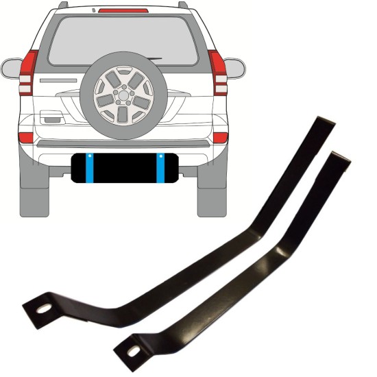Brandstoftank klemmen voor Toyota Land Cruiser J120 2003-2010 9379