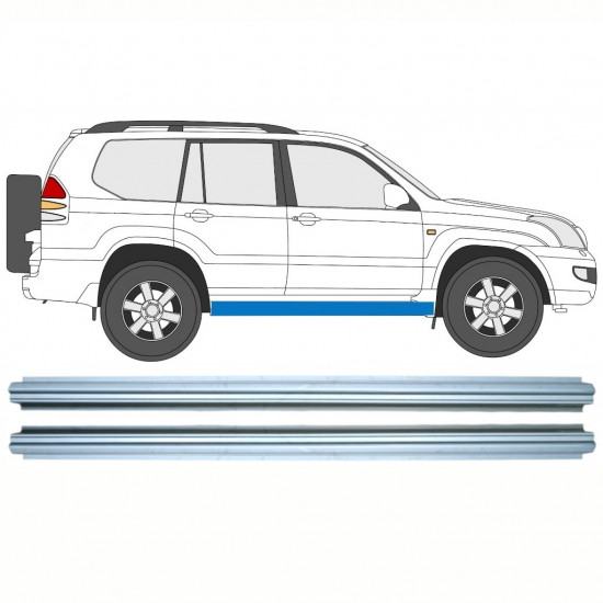 Reparatie dorpel voor Toyota Land Cruiser 2003-2010 / Links = Rechts (symmetrisch) / Set 10578