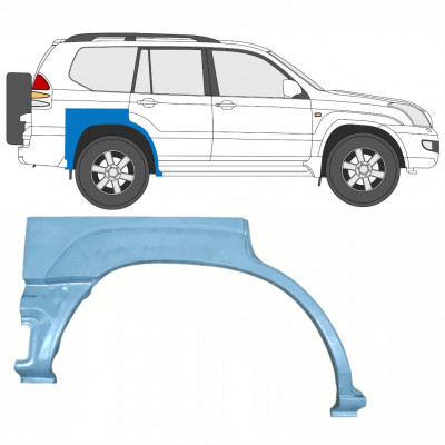 TOYOTA LAND CRUISER 2003-2010 5 DEUR ACHTERSTE WIELKAST REPARATIE PANEEL / RECHTS