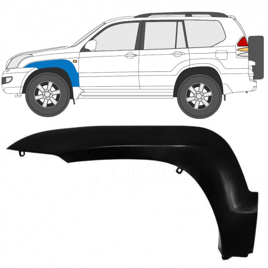 Spatbord sierlijst wielkast voor Toyota Land Cruiser J120 2003-2010 / Links 12953