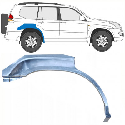 Reparatiepaneel achterspatbord voor Toyota Land Cruiser 2003-2010 / Rechts 7934