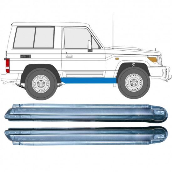 Reparatie dorpel voor Toyota Land Cruiser 1984-1993 / Links + Rechts / Set 9479