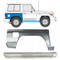 Reparatiepaneel dorpel + achterspatbord voor Toyota Land Cruiser 1984-1993 / Rechts / Set 11478