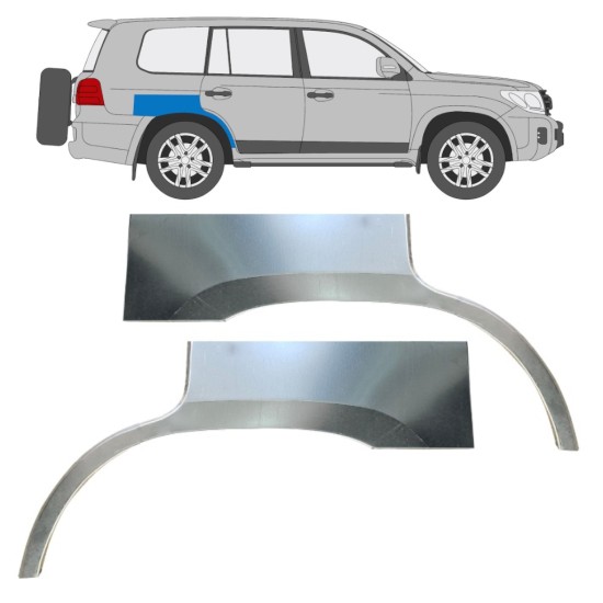 Reparatiepaneel achterspatbord voor Toyota Land Cruiser V8 FJ200 2007- / Links + Rechts / Set 16342