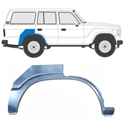 Reparatiepaneel achterspatbord voor Toyota Land Cruiser J60 1980-1990 / Rechts 7060