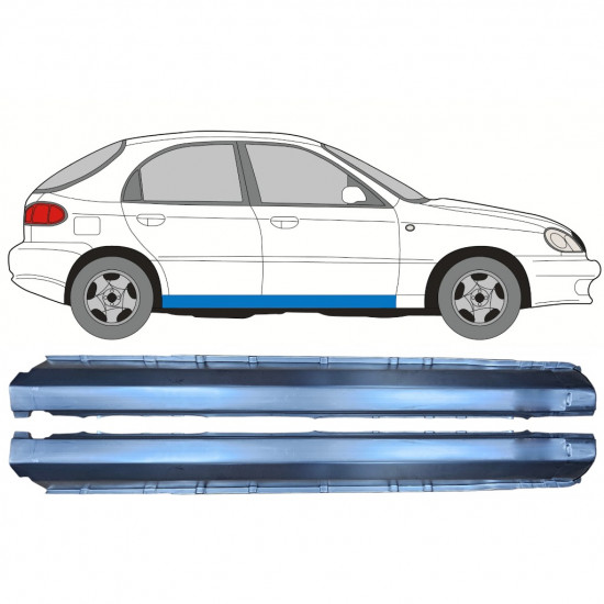 Reparatie dorpel voor Daewoo Lanos 1997-2008 / Links + Rechts / Set 9765