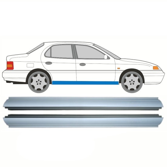 Reparatie dorpel voor Hyundai Lantra 1990-1995 / Links = Rechts (symmetrisch) / Set 10322
