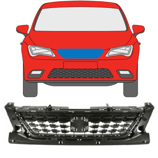 Grill voor Seat Leon 2017-2020 16211