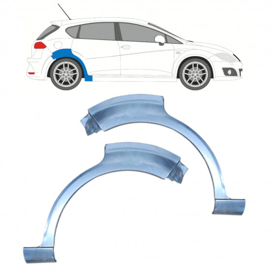 Reparatiepaneel achterspatbord voor Seat Leon 2005-2012 / Links + Rechts / Set 9974