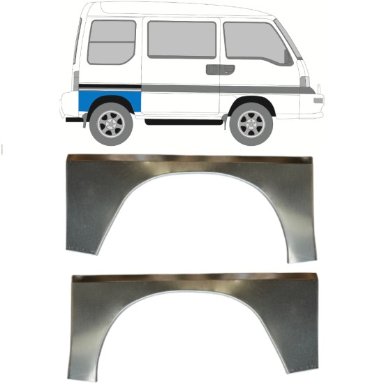 Reparatiepaneel achterspatbord voor Subaru Libero 1983-1998 / Links + Rechts / Set 15051