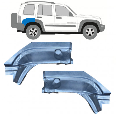 Reparatiepaneel achter spatbord achterste deel voor Jeep Liberty 2001-2008 / Links + Rechts / Set 9914