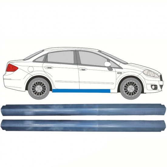 Reparatie dorpel voor Fiat Linea 2007-2015 / Links = Rechts (symmetrisch) / Set 10360