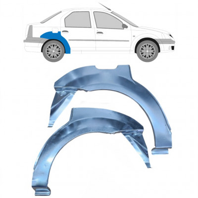 Reparatiepaneel achterspatbord voor Dacia Logan 2004-2009 / Links + Rechts / Set 9632