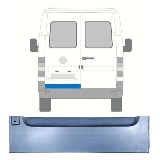 Reparatie plaatwerk achterste deuren voor Volkswagen LT 1996-2005 / Links 16592
