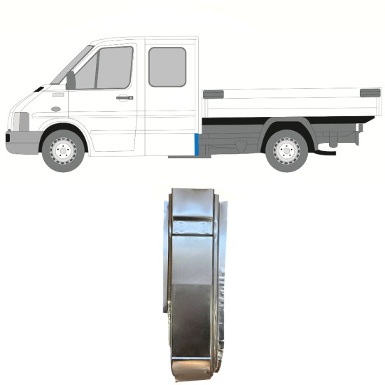 Reparatiepaneel achter hoek voor Volkswagen LT 1996-2005 / Links 16595
