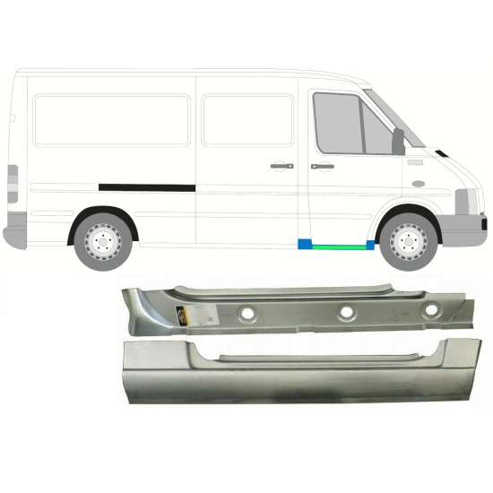 Binnen + buiten reparatiepaneel voor dorpel voor Volkswagen LT 1996-2005 / Rechts 16582