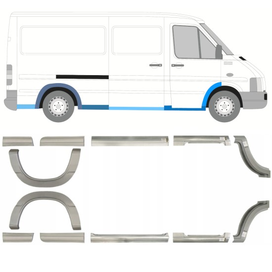 Reparatiepaneel set voor Volkswagen LT 1996-2005 / Links + Rechts / 14388