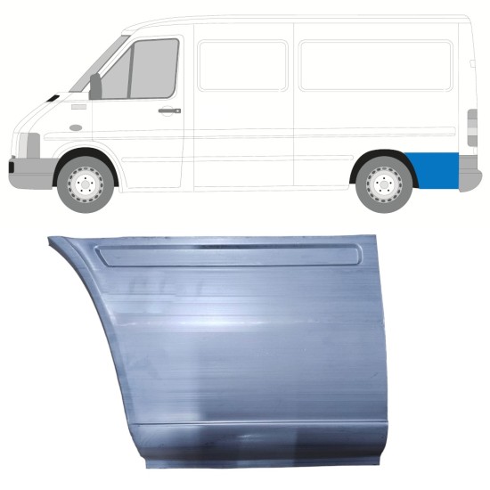 Reparatiepaneel achter spatbord achterste deel voor Volkswagen LT 1996-2005 / Links 13608