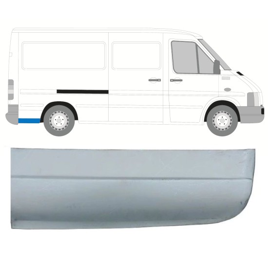 Reparatiepaneel achterste spatbord onderste deel voor Volkswagen LT 1996-2005 / Rechts 13836
