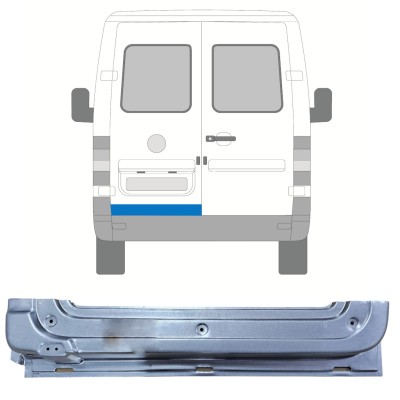 Reparatie plaatwerk achterste deuren voor Volkswagen LT 1996-2005 / Links 16590