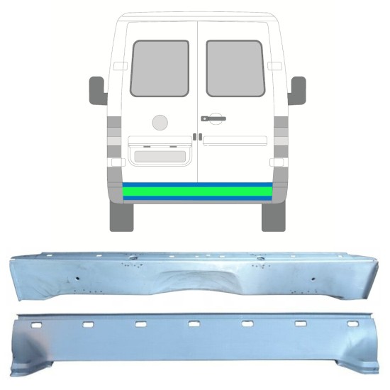 Achterste reparatiepaneel voor Volkswagen LT 1996-2005 / Set 14274