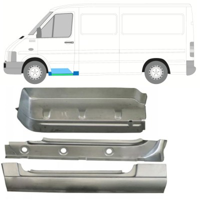 Binnen reparatiepaneel dorpel + spatbord + voor treeplank voor Volkswagen LT 1996-2005 / Links 16572