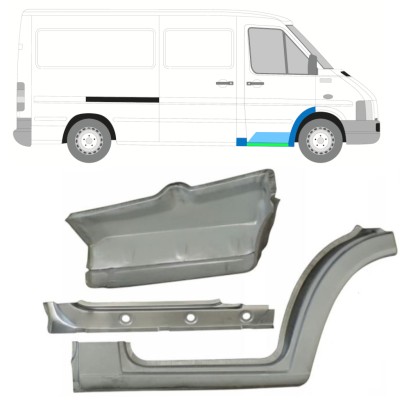 Binnen reparatiepaneel dorpel + spatbord + voor treeplank voor Volkswagen LT 1996-2005 / Rechts 16573