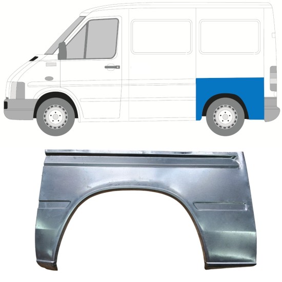 Reparatiepaneel achterspatbord voor Volkswagen LT 1996-2005 / Links 13960