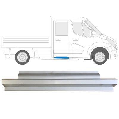 Reparatiepaneel achter dorpel voor Renault Master 2010- / Links = Rechts (symmetrisch) / Dubbele cabine 14570