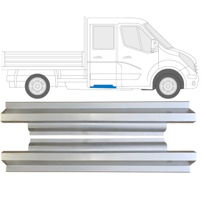 Reparatiepaneel achter dorpel voor Renault Master 2010- / Links + Rechts / Dubbele cabine / Set 14571