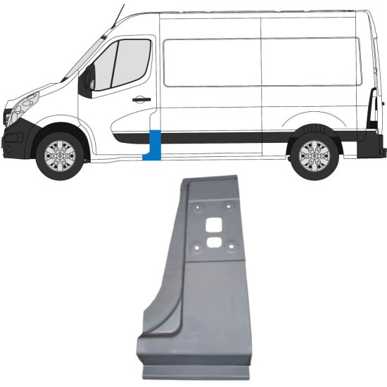 Reparatiepaneel stijl voor Nissan NV400 2010- / Links 16921