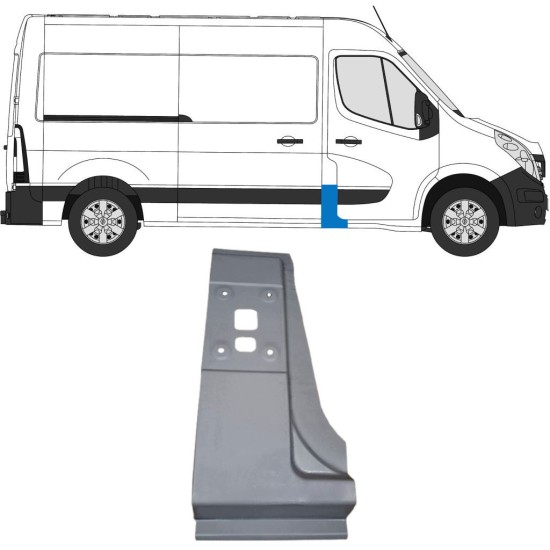 Reparatiepaneel stijl voor Nissan NV400 2010- / Rechts 16920
