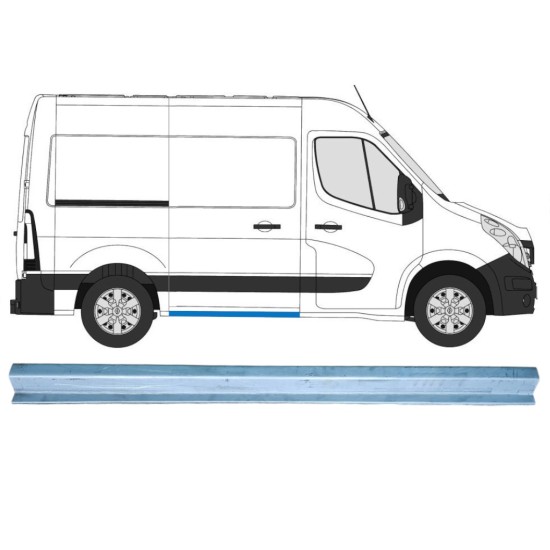 Schuifdeur dorpel reparatiepanel voor Renault Master 2010- / Rechts 14917 Schuifdeur dorpel reparatiepanel voor Renault Master 2010- / Rechts 14917