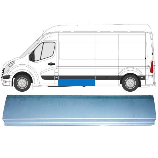 Plaatwerkdeel zijpaneel voor Opel Movano 2010-2021 / Links 15386