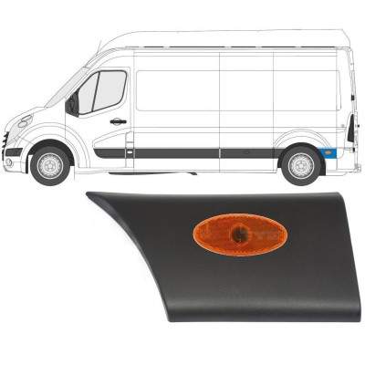Sierlijst zijlijst achter spatbord met lamp voor Nissan NV400 2010- / Links 15659