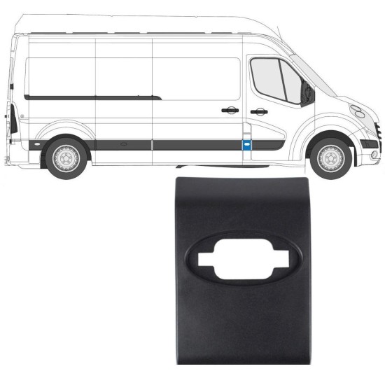 Sierlijst beschermingspaneel zijwand met gat voor Opel Movano 2010-2021 / Rechts 15298