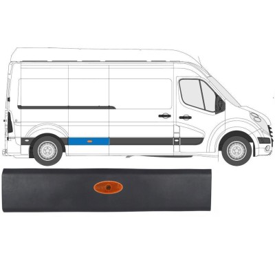 Zijwand sierlijst met positielicht voor Opel Movano 2010-2021 / Rechts / Set 13256