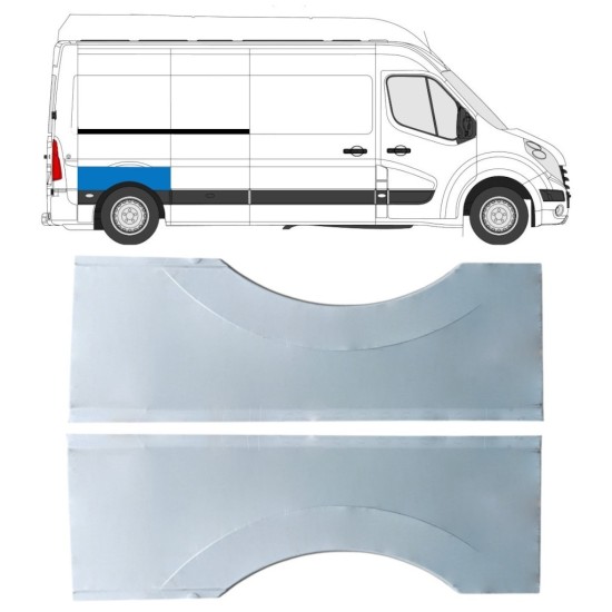 Reparatiepaneel achterspatbord voor Nissan NV400 2010- / Links + Rechts / Set 16826