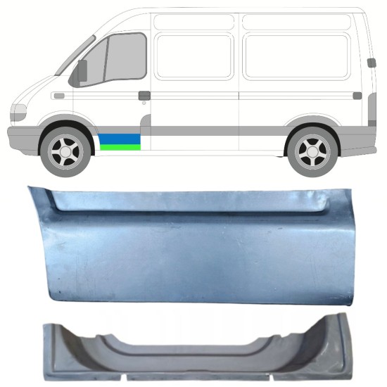 Binnen + buiten reparatiepaneel voor deur voor Nissan Interstar 2002-2010 / Links 16881