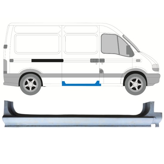 Schuifdeur dorpel reparatiepanel voor Renault Master 1998-2010 / Rechts 14875