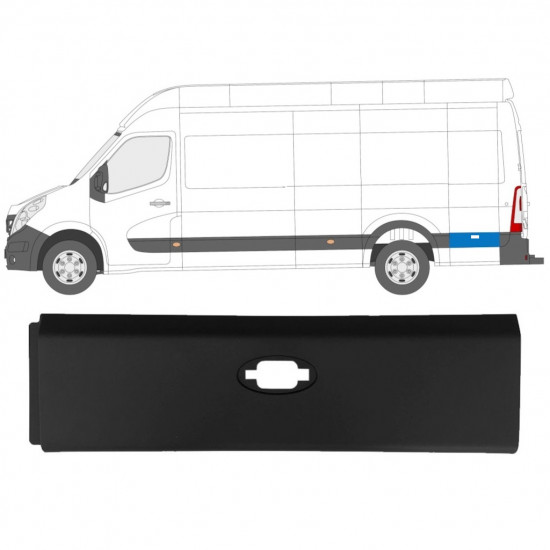 RENAULT MASTER 2010- ZIJSTRIP EXTRA LANG / LINKS