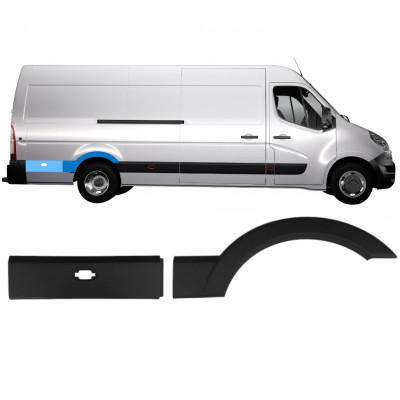 RENAULT MASTER 2010- ZIJSTRIP EXTRA LANG / SET / RECHTS